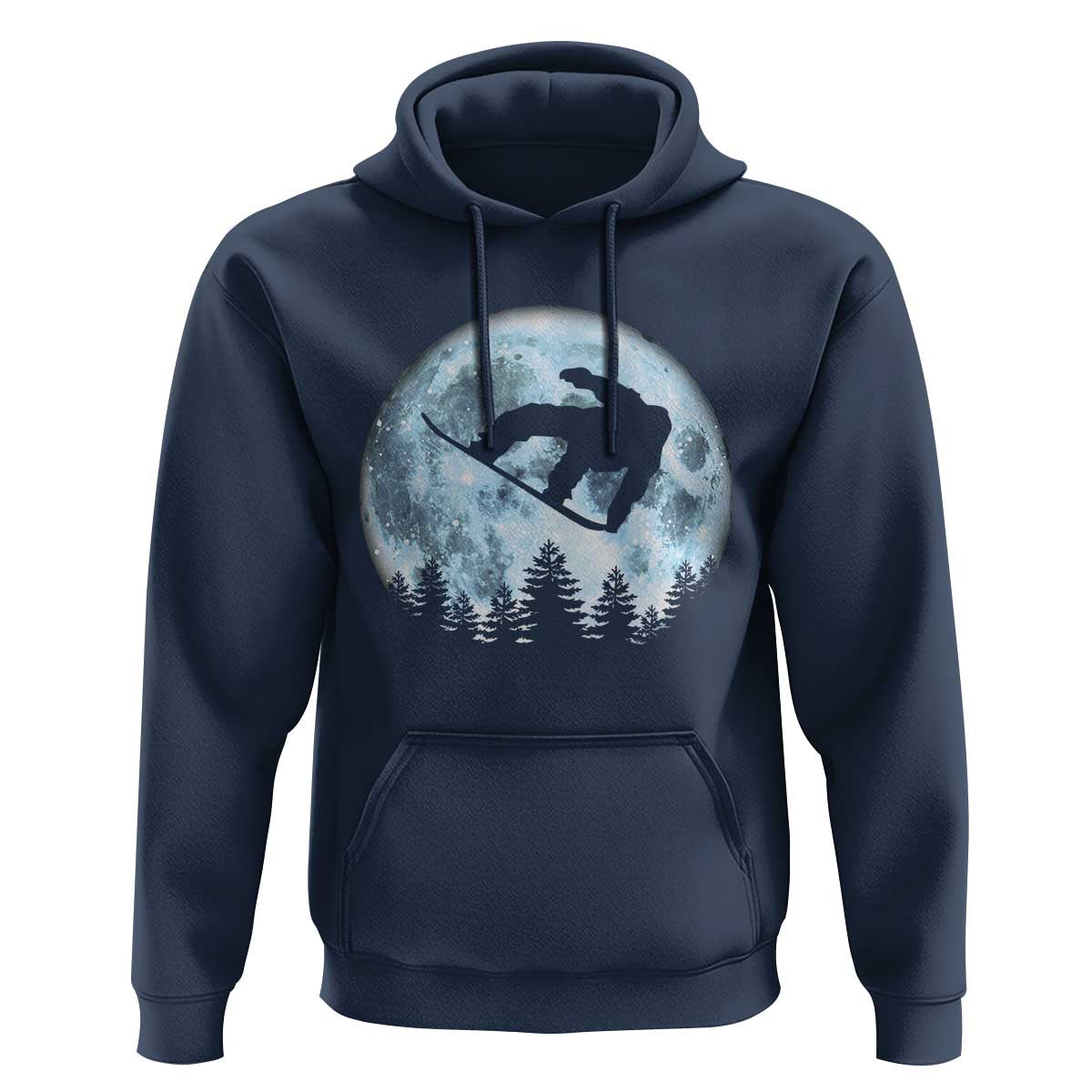 Snowboard Moon Snowboarding Winter Sports Hoodie - Wonder Print Shop