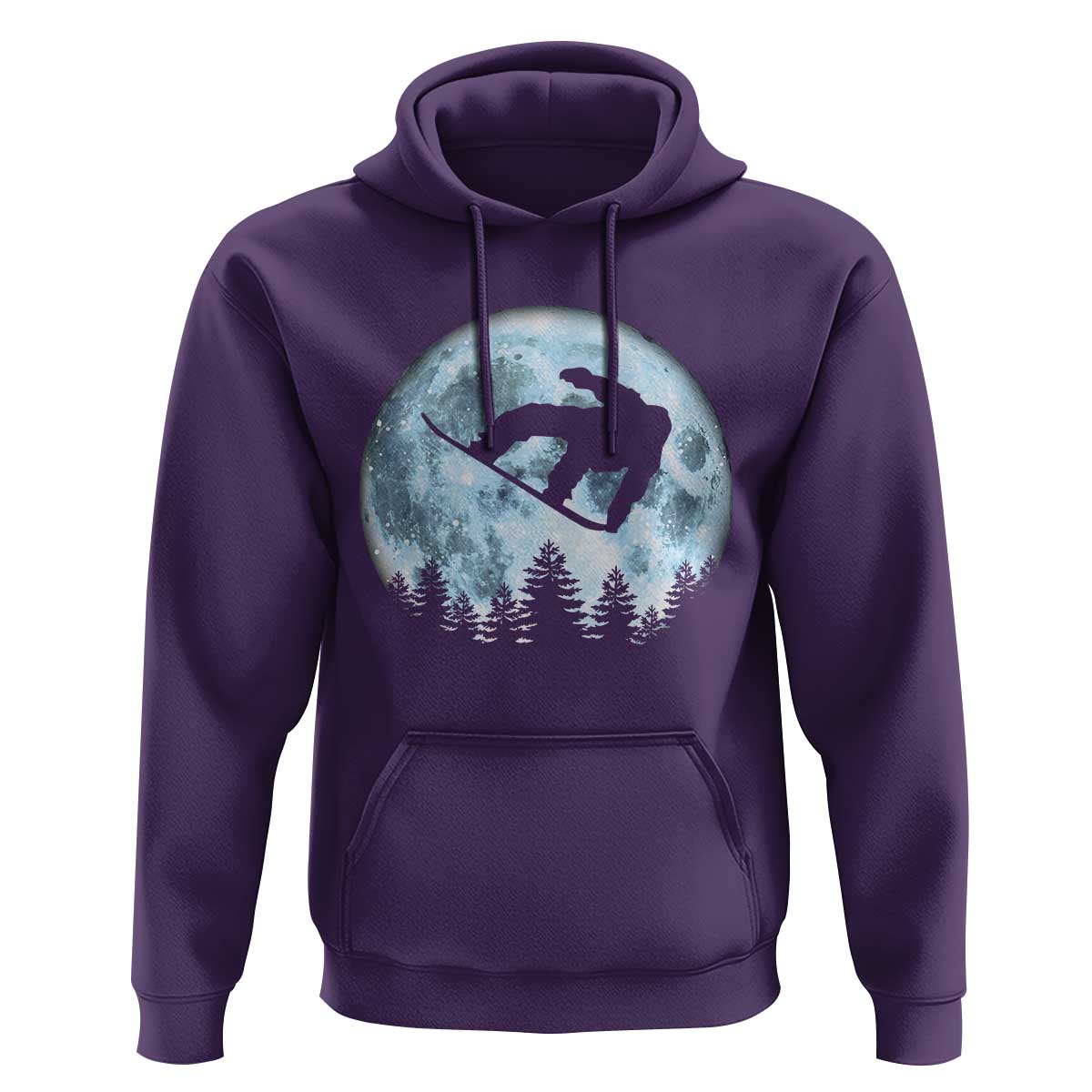 Snowboard Moon Snowboarding Winter Sports Hoodie - Wonder Print Shop
