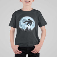 Snowboard Moon Snowboarding Winter Sports T Shirt For Kid - Wonder Print Shop