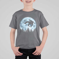 Snowboard Moon Snowboarding Winter Sports T Shirt For Kid - Wonder Print Shop