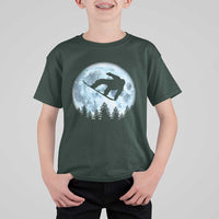 Snowboard Moon Snowboarding Winter Sports T Shirt For Kid - Wonder Print Shop