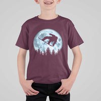Snowboard Moon Snowboarding Winter Sports T Shirt For Kid - Wonder Print Shop