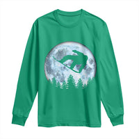 Snowboard Moon Snowboarding Winter Sports Long Sleeve Shirt - Wonder Print Shop
