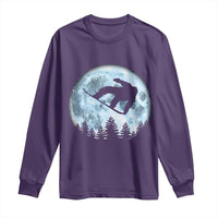 Snowboard Moon Snowboarding Winter Sports Long Sleeve Shirt - Wonder Print Shop