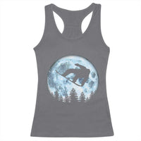Snowboard Moon Snowboarding Winter Sports Racerback Tank Top - Wonder Print Shop