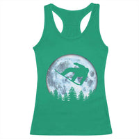 Snowboard Moon Snowboarding Winter Sports Racerback Tank Top - Wonder Print Shop