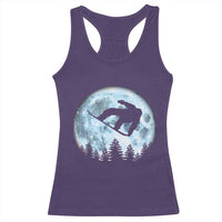 Snowboard Moon Snowboarding Winter Sports Racerback Tank Top - Wonder Print Shop