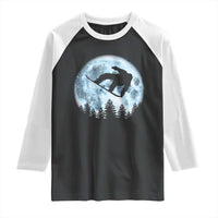 Snowboard Moon Snowboarding Winter Sports Raglan Shirt - Wonder Print Shop