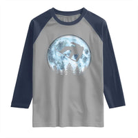 Snowboard Moon Snowboarding Winter Sports Raglan Shirt - Wonder Print Shop