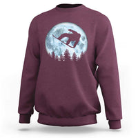 Snowboard Moon Snowboarding Winter Sports Sweatshirt - Wonder Print Shop