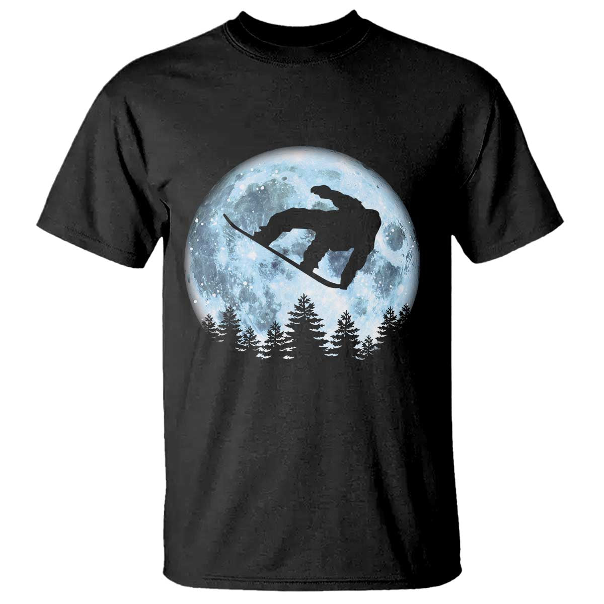 Snowboard Moon Snowboarding Winter Sports T Shirt - Wonder Print Shop