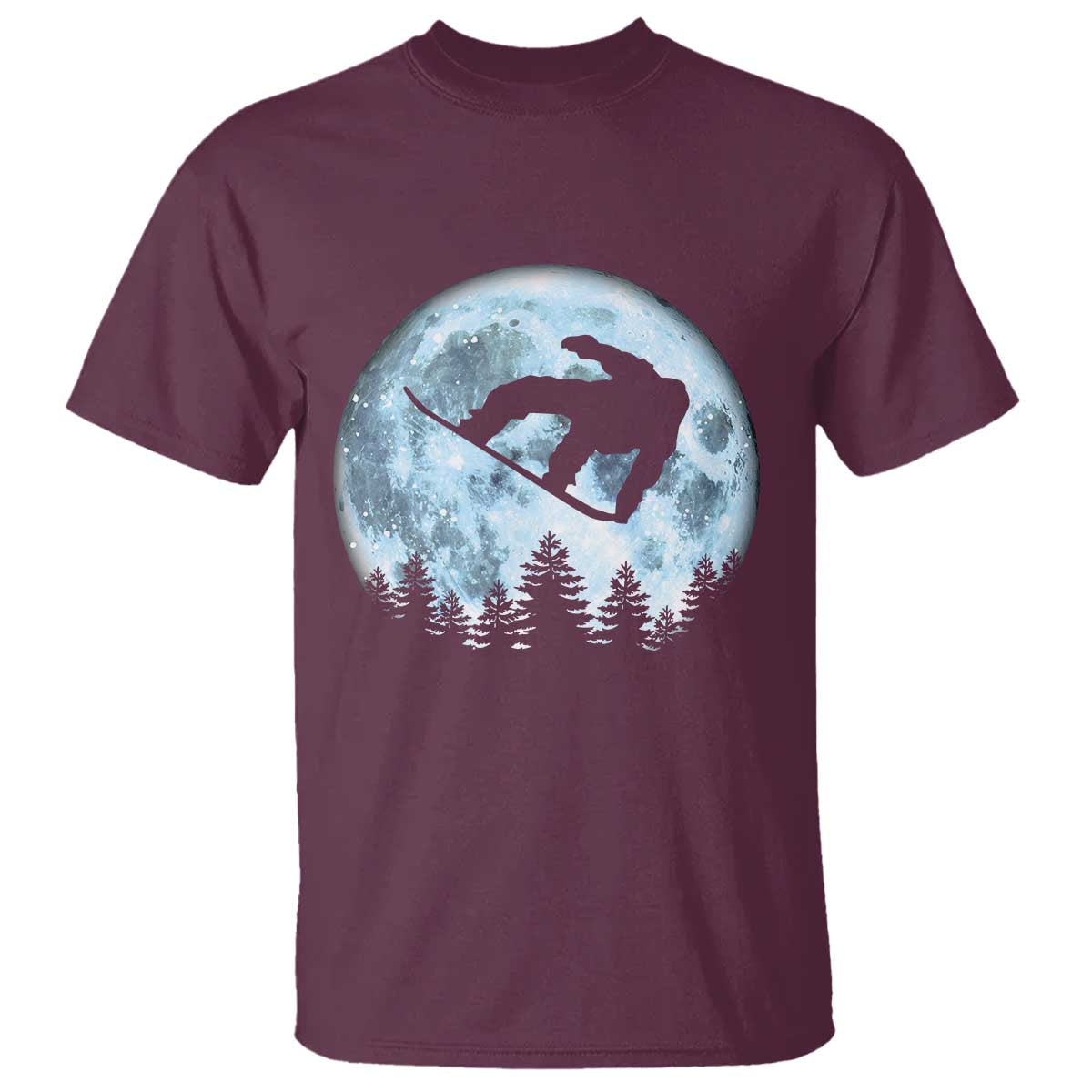 Snowboard Moon Snowboarding Winter Sports T Shirt - Wonder Print Shop