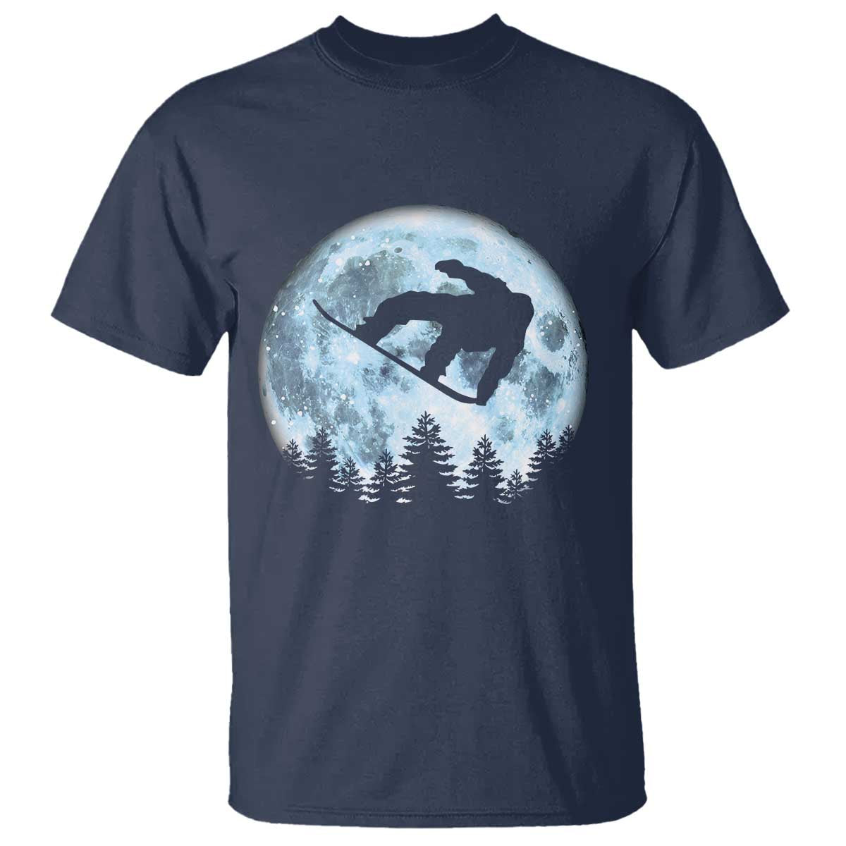 Snowboard Moon Snowboarding Winter Sports T Shirt - Wonder Print Shop