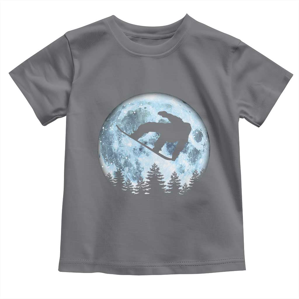 Snowboard Moon Snowboarding Winter Sports Toddler T Shirt - Wonder Print Shop
