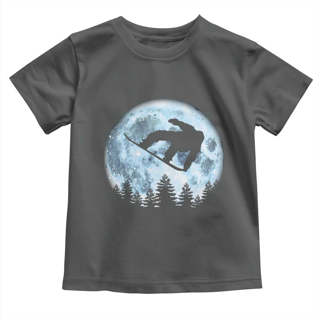Snowboard Moon Snowboarding Winter Sports Toddler T Shirt - Wonder Print Shop