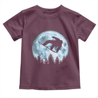Snowboard Moon Snowboarding Winter Sports Toddler T Shirt - Wonder Print Shop