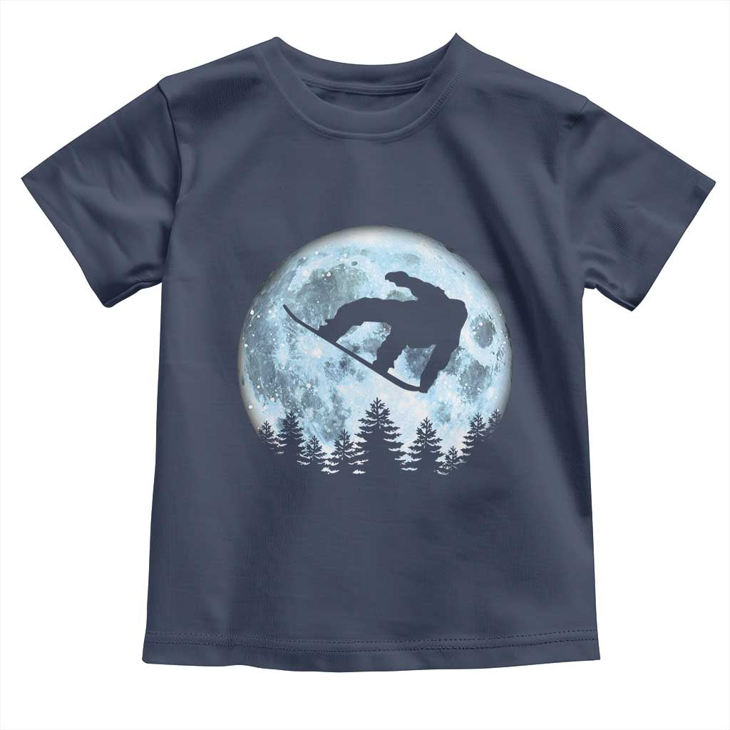 Snowboard Moon Snowboarding Winter Sports Toddler T Shirt - Wonder Print Shop