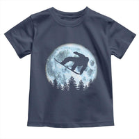 Snowboard Moon Snowboarding Winter Sports Toddler T Shirt - Wonder Print Shop