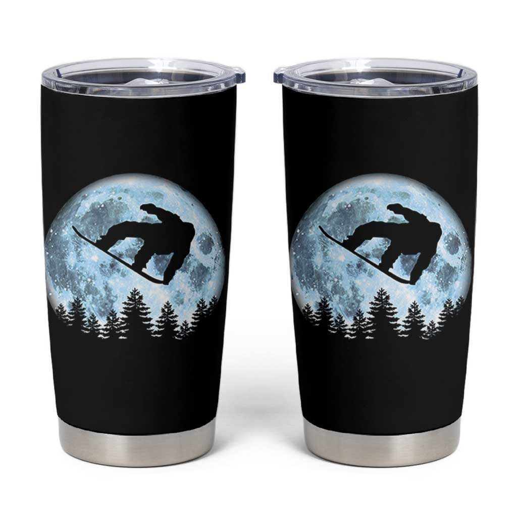 Snowboard Moon Snowboarding Winter Sports Tumbler Cup - Wonder Print Shop
