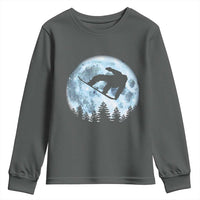 Snowboard Moon Snowboarding Winter Sports Youth Sweatshirt - Wonder Print Shop