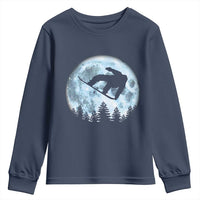 Snowboard Moon Snowboarding Winter Sports Youth Sweatshirt - Wonder Print Shop
