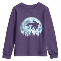 Snowboard Moon Snowboarding Winter Sports Youth Sweatshirt - Wonder Print Shop