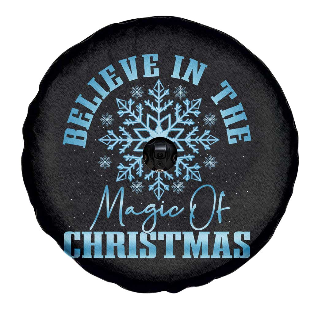 Believe In The Magic Of Christmas Spare Tire Cover Xmas Snowflake - Wonder Print Shop
