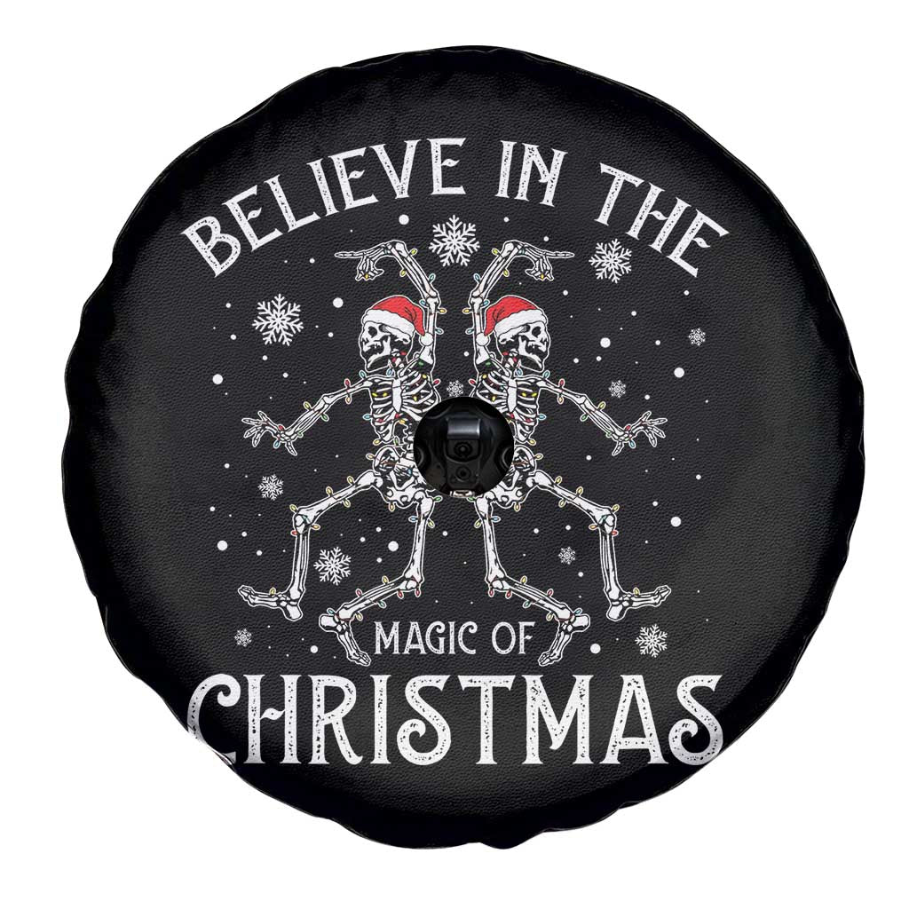 Funny Believe In The Magic Of Christmas Spare Tire Cover Xmas Skeleton - Wonder Print Shop