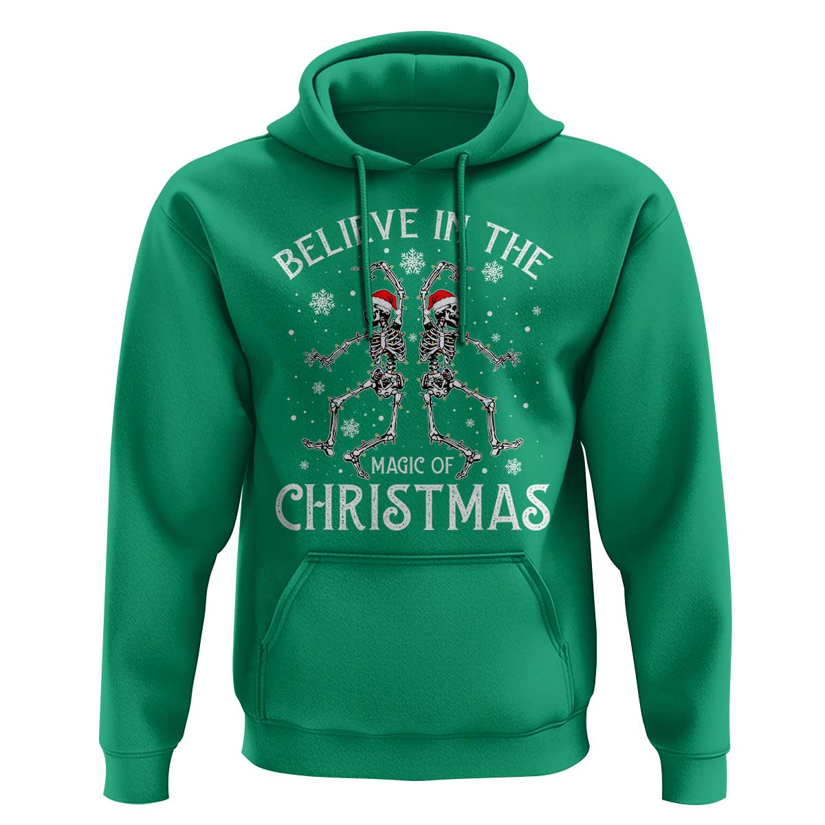Funny Believe In The Magic Of Christmas Hoodie Xmas Skeleton - Wonder Print Shop