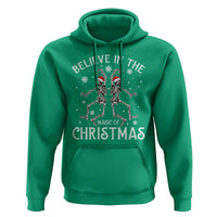 Funny Believe In The Magic Of Christmas Hoodie Xmas Skeleton - Wonder Print Shop