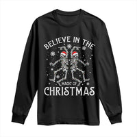 Funny Believe In The Magic Of Christmas Long Sleeve Shirt Xmas Skeleton - Wonder Print Shop