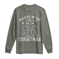 Funny Believe In The Magic Of Christmas Long Sleeve Shirt Xmas Skeleton - Wonder Print Shop