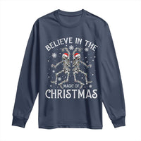 Funny Believe In The Magic Of Christmas Long Sleeve Shirt Xmas Skeleton - Wonder Print Shop
