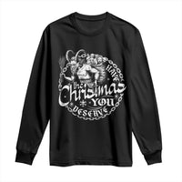 Nordic Christmas Krampus Long Sleeve Shirt Have The Christmas You Deserve Horror Xmas - Wonder Print Shop