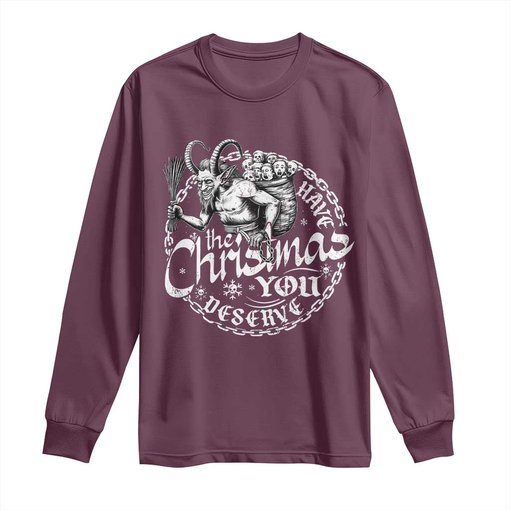 Nordic Christmas Krampus Long Sleeve Shirt Have The Christmas You Deserve Horror Xmas - Wonder Print Shop