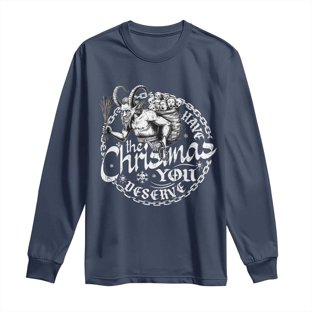 Nordic Christmas Krampus Long Sleeve Shirt Have The Christmas You Deserve Horror Xmas - Wonder Print Shop