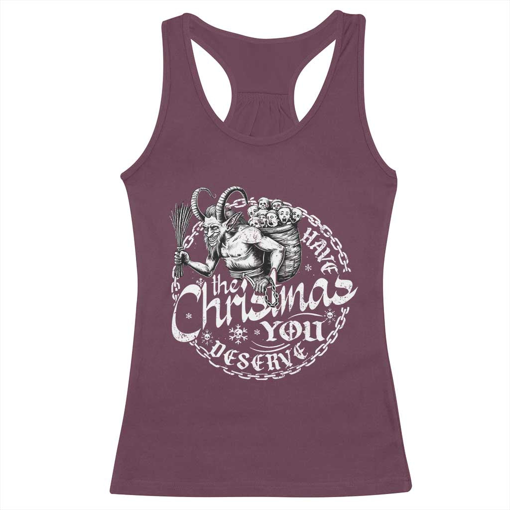 Nordic Christmas Krampus Racerback Tank Top Have The Christmas You Deserve Horror Xmas - Wonder Print Shop