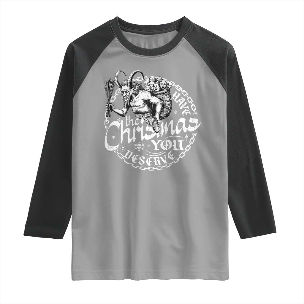 Nordic Christmas Krampus Raglan Shirt Have The Christmas You Deserve Horror Xmas - Wonder Print Shop