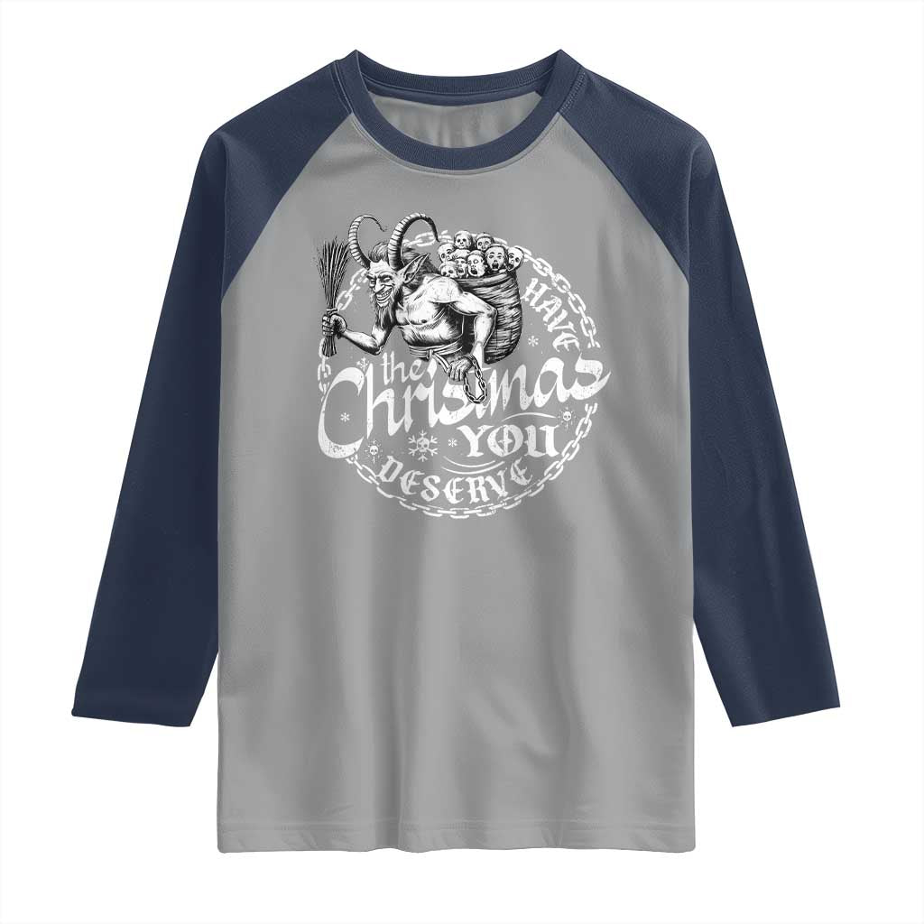 Nordic Christmas Krampus Raglan Shirt Have The Christmas You Deserve Horror Xmas - Wonder Print Shop