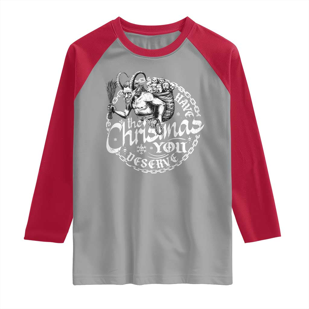 Nordic Christmas Krampus Raglan Shirt Have The Christmas You Deserve Horror Xmas - Wonder Print Shop