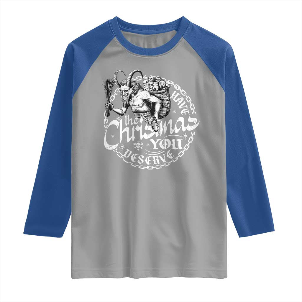 Nordic Christmas Krampus Raglan Shirt Have The Christmas You Deserve Horror Xmas - Wonder Print Shop