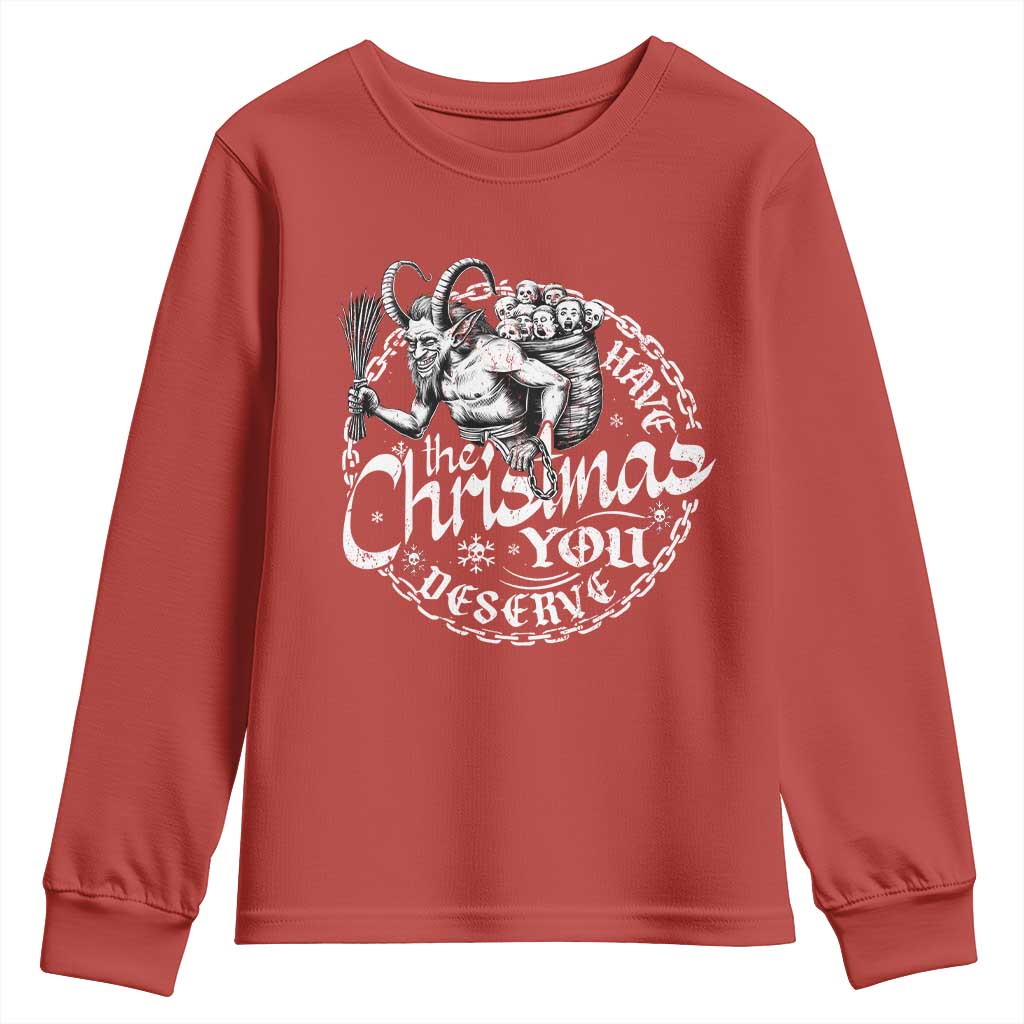 Nordic Christmas Krampus Youth Sweatshirt Have The Christmas You Deserve Horror Xmas - Wonder Print Shop