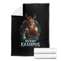 Christmas Krampus Throw Blanket Merry Krampus Pagan Yule Nordic Xmas - Wonder Print Shop