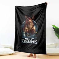 Christmas Krampus Throw Blanket Merry Krampus Pagan Yule Nordic Xmas - Wonder Print Shop