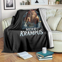 Christmas Krampus Throw Blanket Merry Krampus Pagan Yule Nordic Xmas - Wonder Print Shop