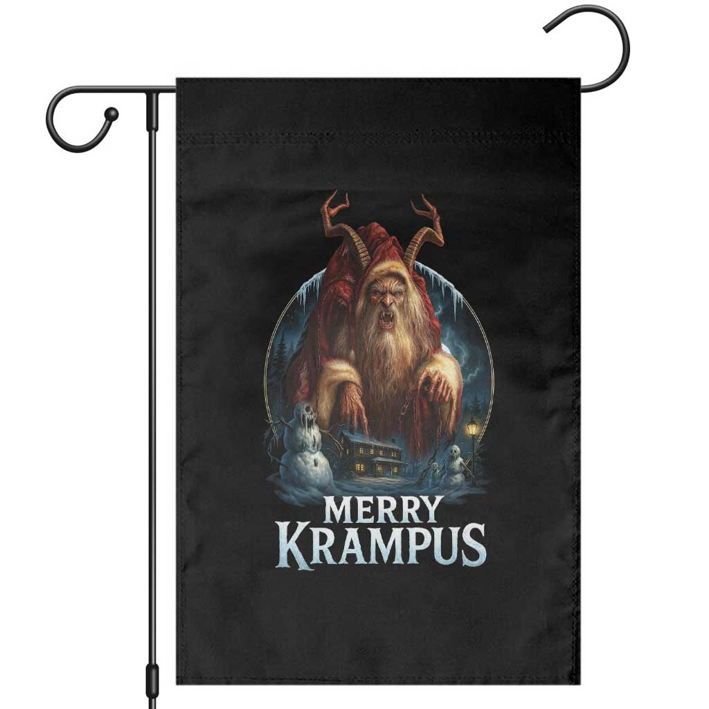 Christmas Krampus Garden Flag Merry Krampus Pagan Yule Nordic Xmas - Wonder Print Shop