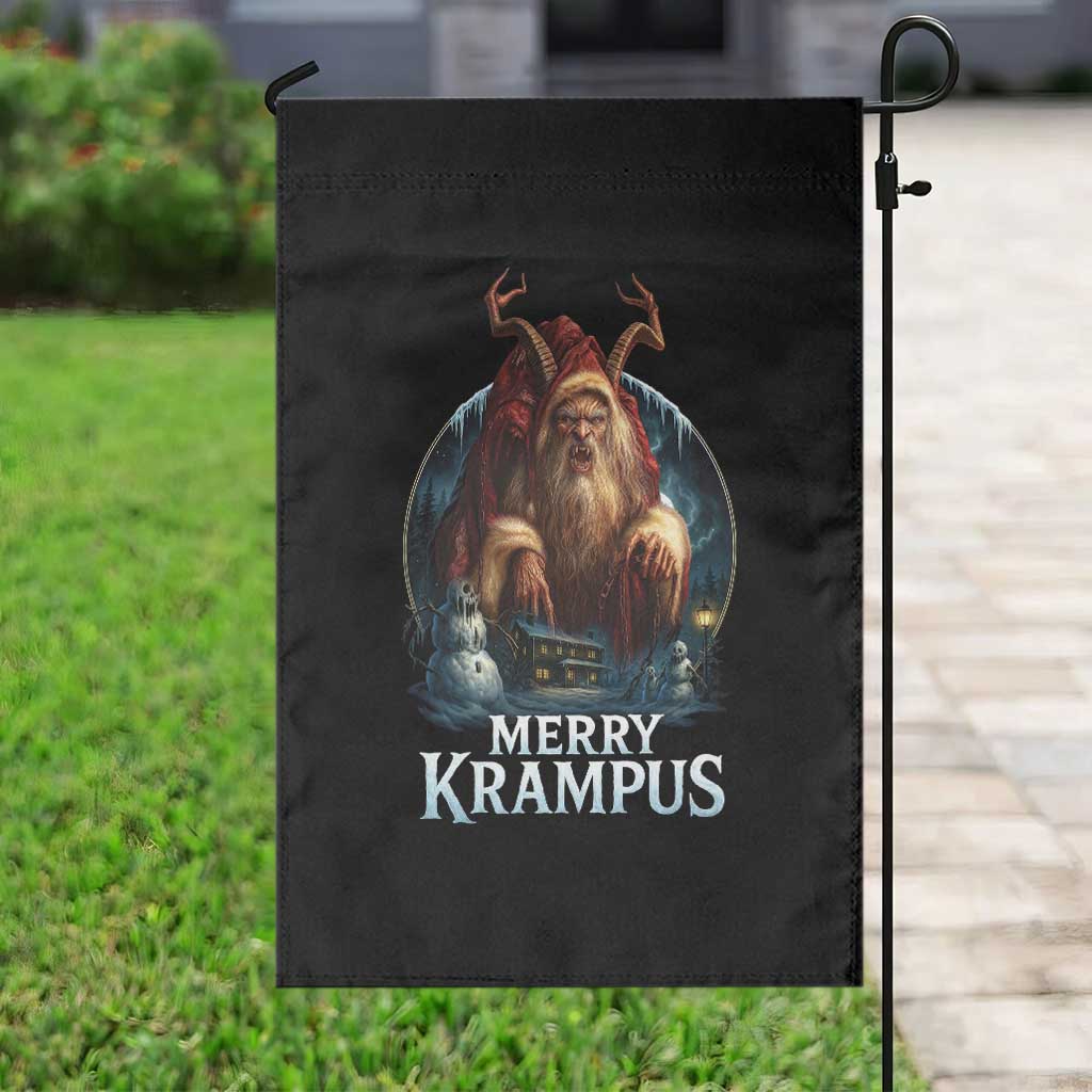 Christmas Krampus Garden Flag Merry Krampus Pagan Yule Nordic Xmas - Wonder Print Shop