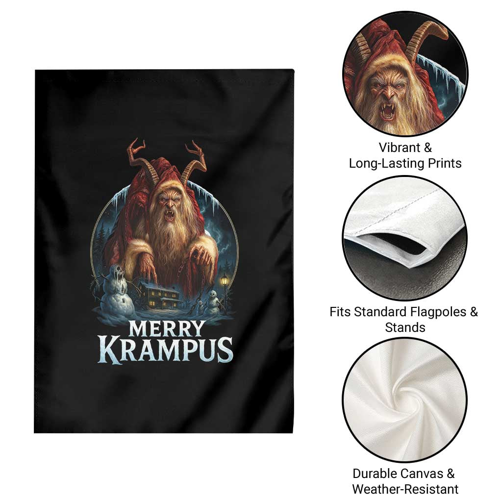Christmas Krampus Garden Flag Merry Krampus Pagan Yule Nordic Xmas - Wonder Print Shop