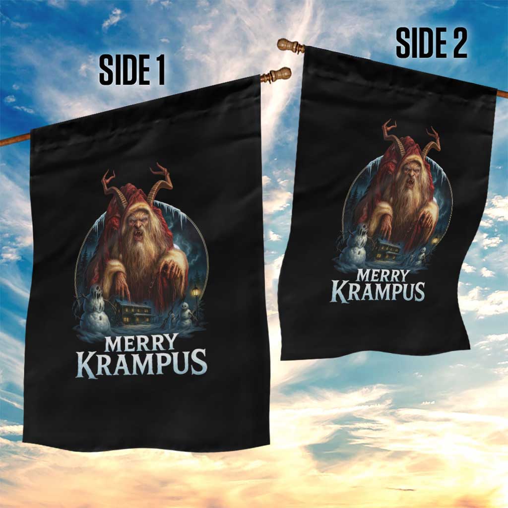 Christmas Krampus Garden Flag Merry Krampus Pagan Yule Nordic Xmas - Wonder Print Shop
