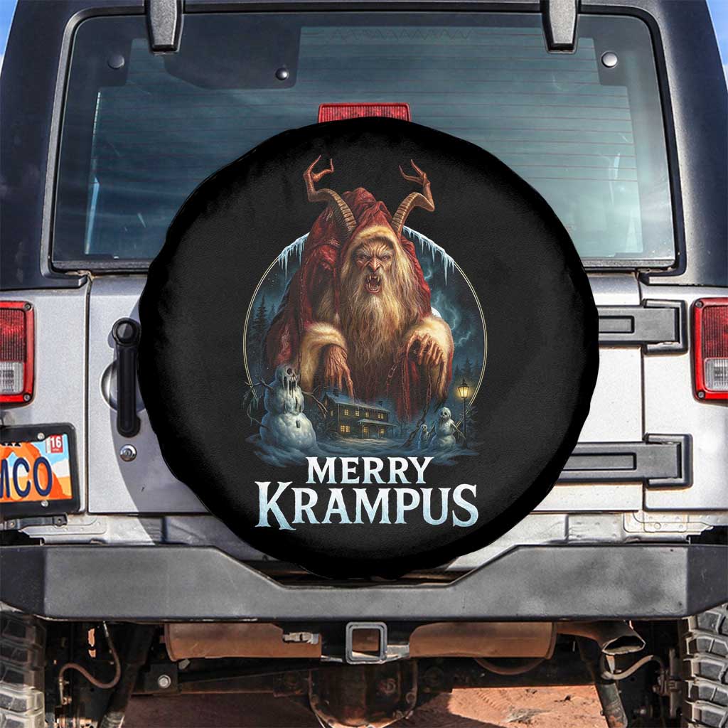Christmas Krampus Spare Tire Cover Merry Krampus Pagan Yule Nordic Xmas - Wonder Print Shop
